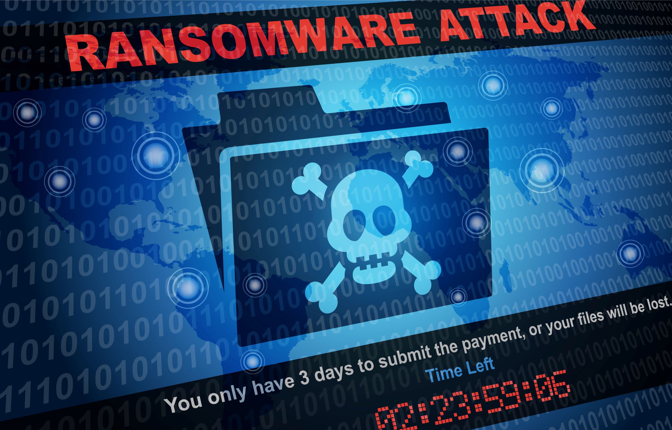 ransomware demand on screen